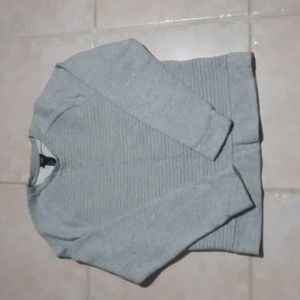 H&M Long Sleeve Puff Grey Sweat Shirt Sz S #563